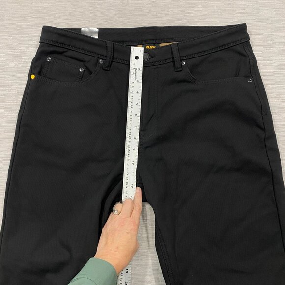 CAT Caterpillar Work Pants Mens 36 x 30 Black Canvas Fleece Lined Insulated - Picture 9 of 12